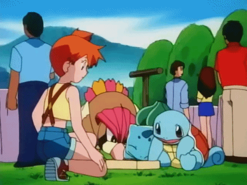 Animated GIF anime, pokemon, misty, share or download. s02e01, squirtle. 