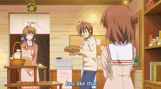 GIF clannad anime surprise - animated GIF on GIFER