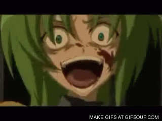 anime girl evil laugh gif