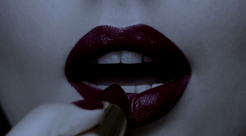 lip biting kiss tumblr gif