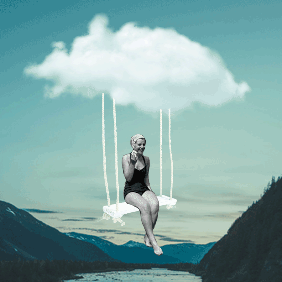 Облака качаются на твоих. Девушка на качелях. Девушка в облаках. Летающая женщина. Девушка на качелях в облаках.