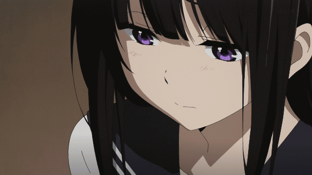 Black hair anime girl gif