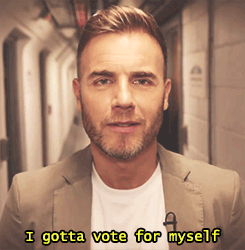Image result for i vote for myself gif