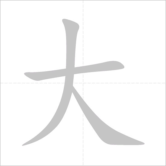 Китайские иероглифы. Написание иероглифа 太. Легкий китайский символ. Иероглиф 大. По китайски серая коробок