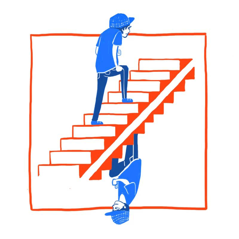 Остановился лестница. Лестница иллюстрация. Человек идет по ступенькам. Человечек на лестнице. Вверх по лестнице.