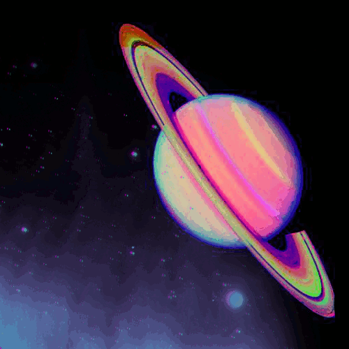 GIF space planets saturn - animated GIF on GIFER