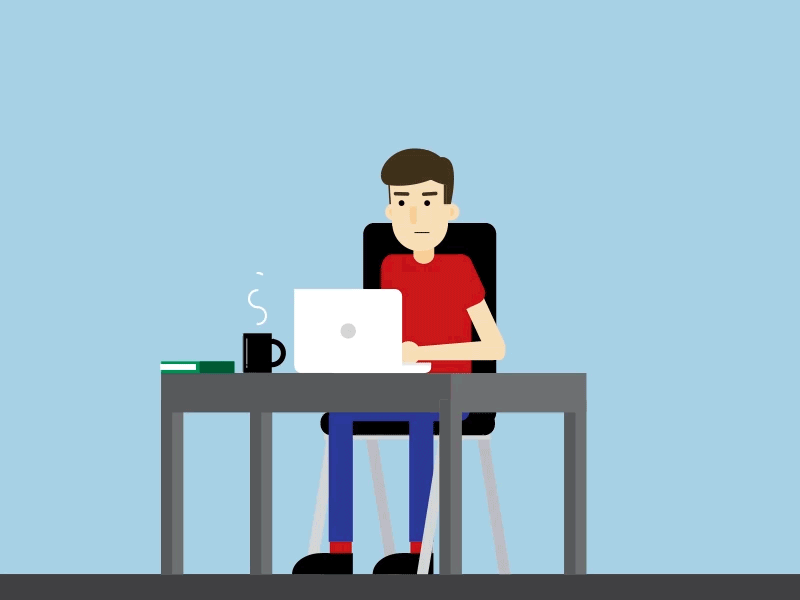 Person In Front Of Computer Clipart Gif