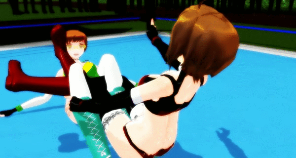 Animated GIF: wrestling.