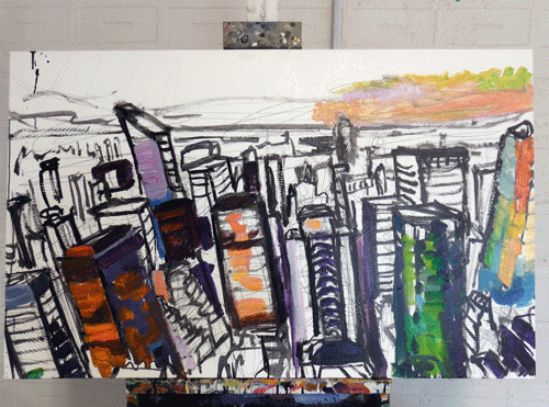 Art Nyc Colorful Gif On Gifer By Kirirgas Animated Gif Art Nyc Colorful Share Or New York City Skyline