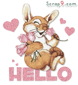 Hello Happy Bunny GIF