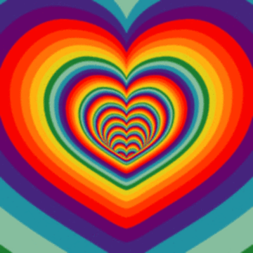 Psychedelic heart tunnel GIF - Find on GIFER