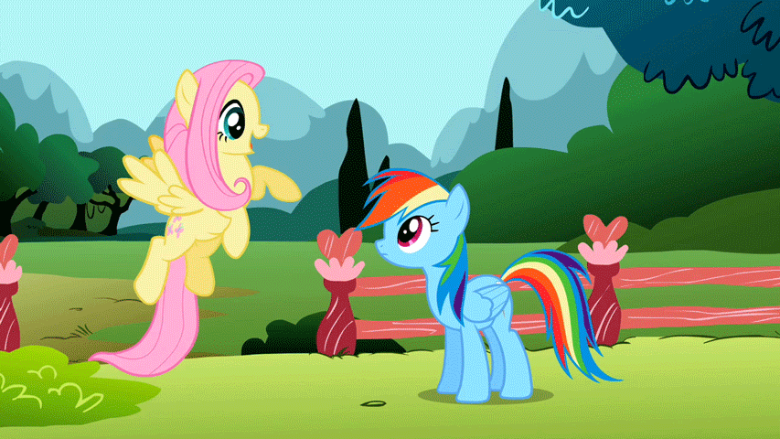 Включи серию пони. My little Pony Радуга Дэш и Флаттершай. Флаттершай и Радуга. Милая пони.