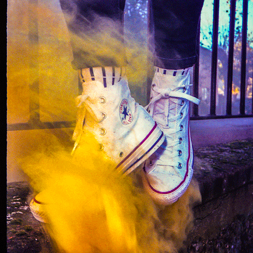 Smoke yellow converse GIF on GIFER