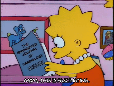Learning reading lisa simpson GIF - Find on GIFER