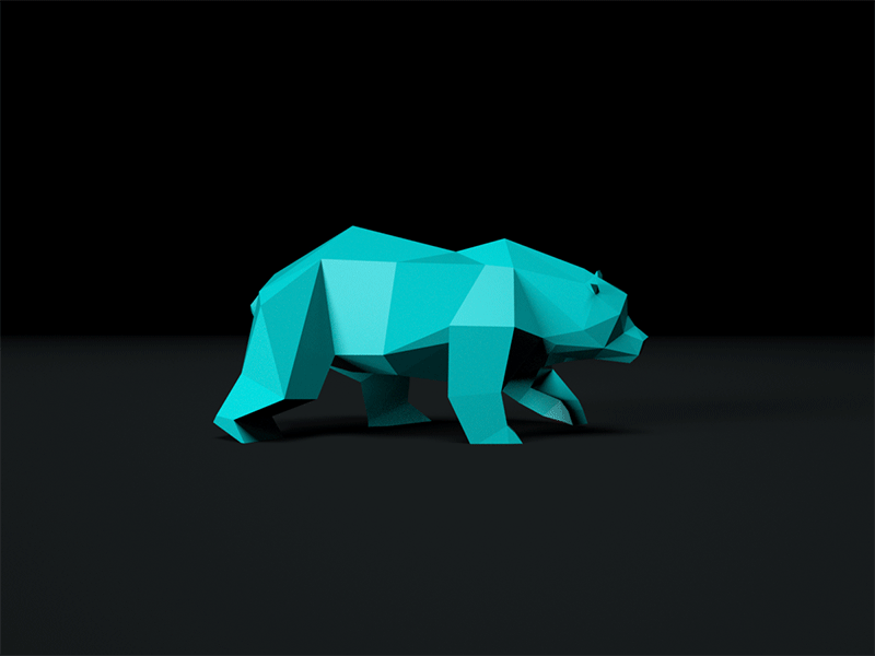 Лоу Поли медведь сбоку. Низкополигональное моделирование (Low-Poly. 3d Low Poly осьминог. Что такое Low-Poly (Низкополигональная) модель?.