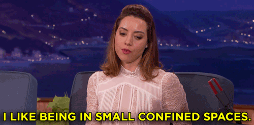 Conan obrien aubrey plaza i like being in small confined spaces GIF ... Conan obrien aubrey plaza i like being in small confined spaces GIF ...