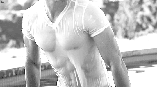 Oiled glamour handsome strip
