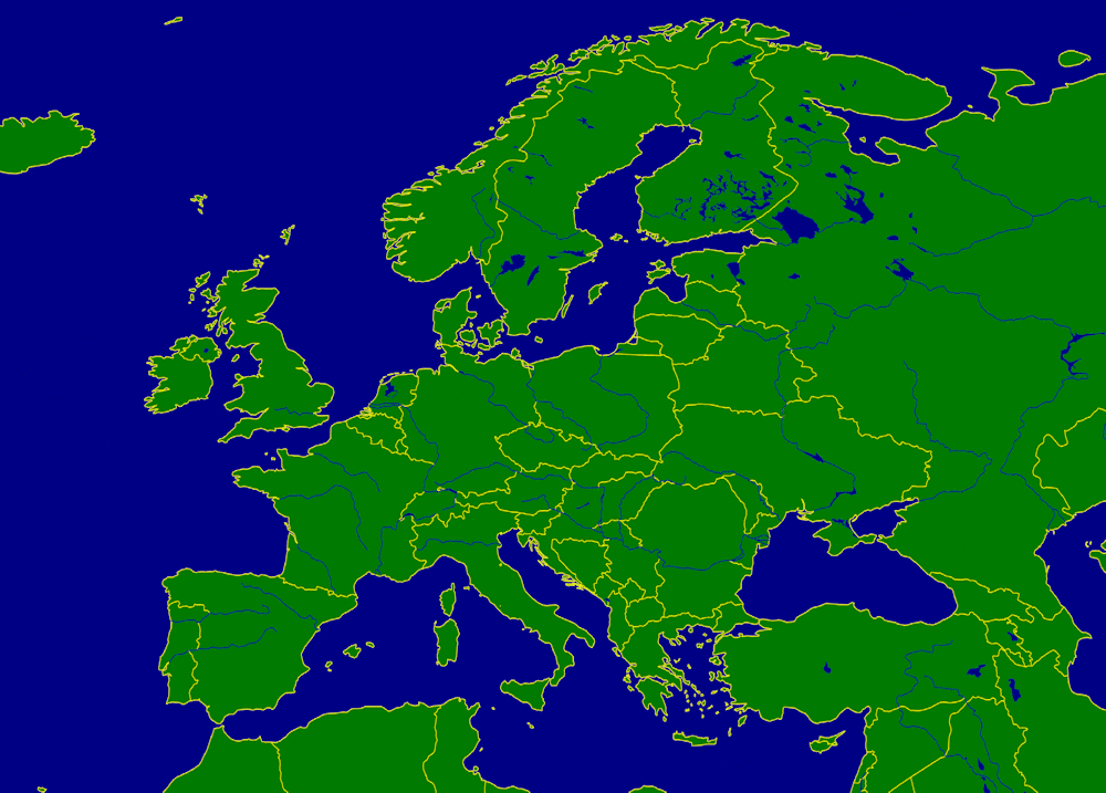 Europa und. Карта - Европа. Карты для мапперов. Европа Континент границы. Карта Европы зеленая.