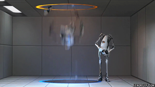 Resultado de imagen de video game portal gif