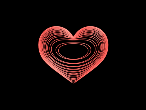 hearts coeurs 3d Image, animated GIF