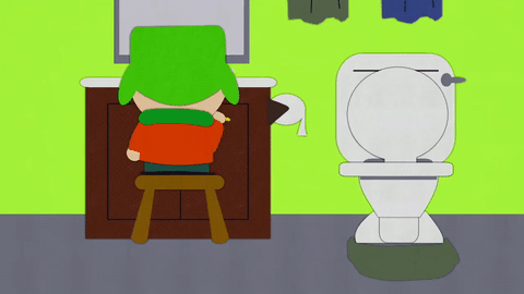Poo alina. Кайл на унитазе Южный парк. Туалет анимация. Южный парк Кайл в туалете.