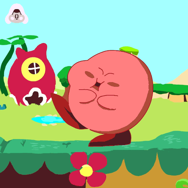 Kirby eats himself GIF on GIFER - by Sashura