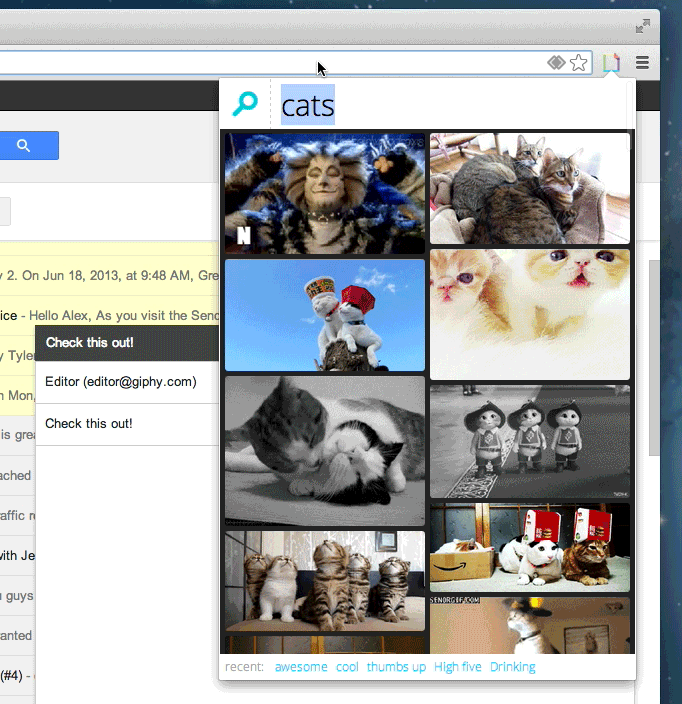 Chrome GIF Find on GIFER