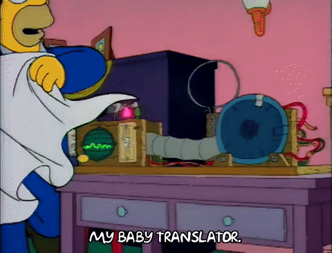 Image result for simpsons baby translator