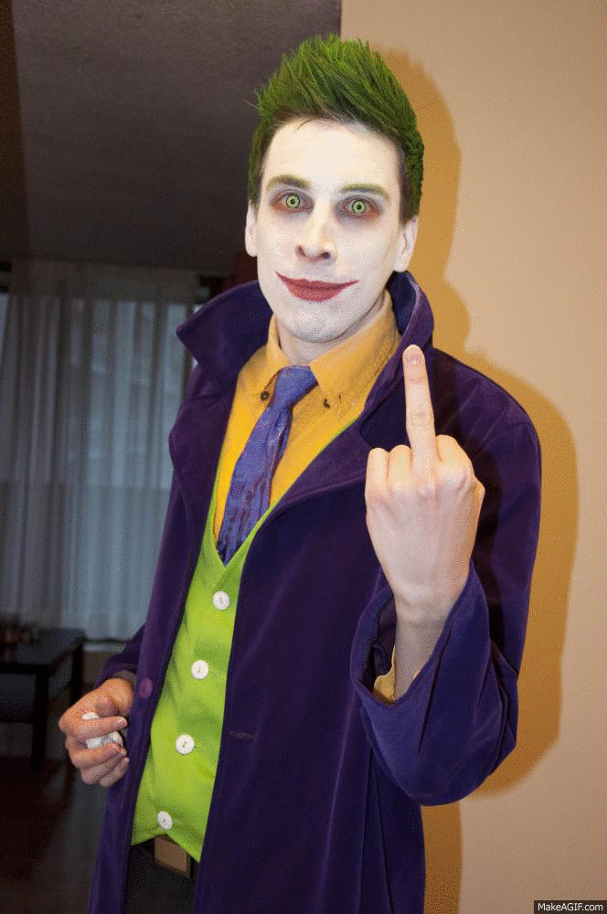 joker cosplay gif