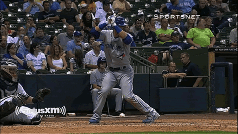 GIF: Jose Bautista throws temper tantrum in dugout after striking out