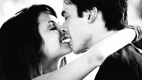 Damon Elena First Kiss GIFs