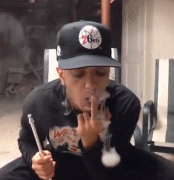 weed smoke tricks gif