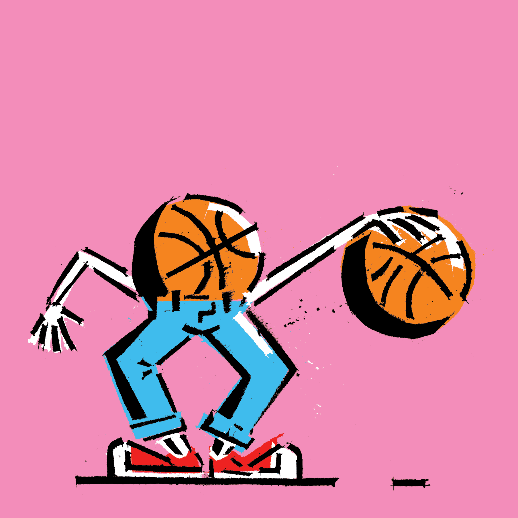 Basketball bouncing gif