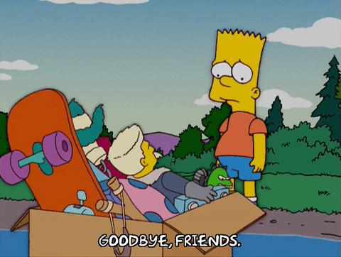 Simpsons Salute Bye goodbye bart simpson GIF on GIFER - by Tygoshakar