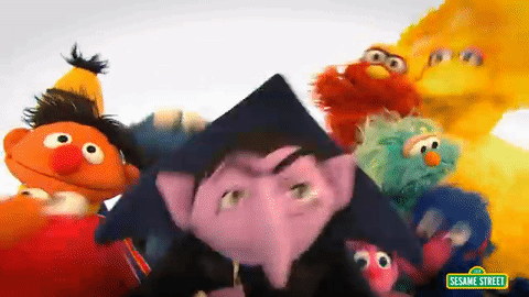 sesame street excited gif