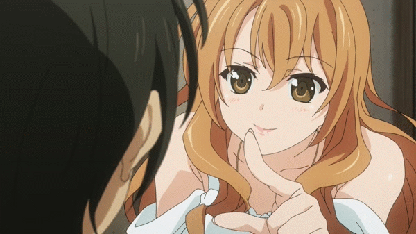 Anime girl blow kiss