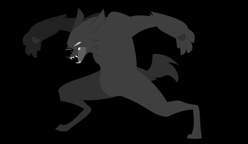 Animated GIF werewolf, werwolf, free download. 