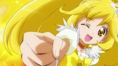 Cute anime funny anime smile pretty cure GIF - Find on GIFER