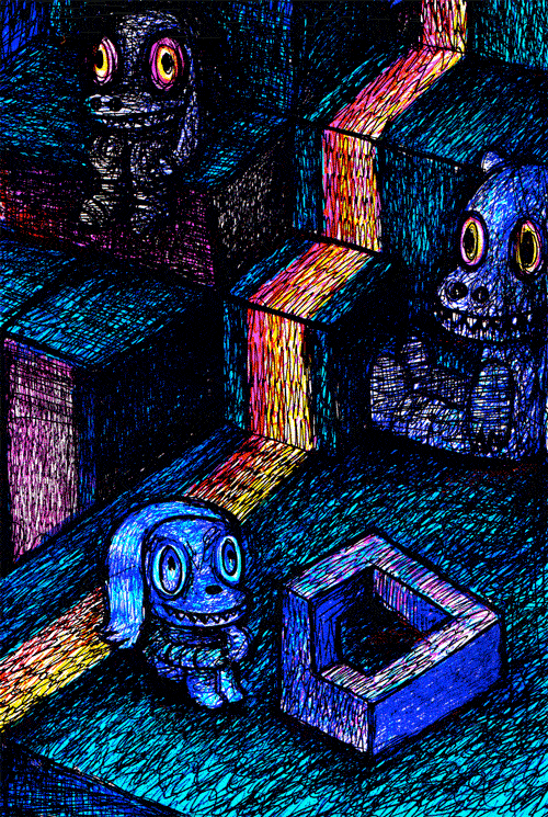 Horror animation. Dain Fagerholm. Вырвиглазные рисунки. Психоделический кошмар. Вырвиглазные гифки.