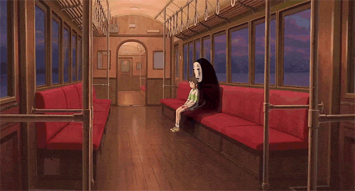 ArtStation - Anime train interior