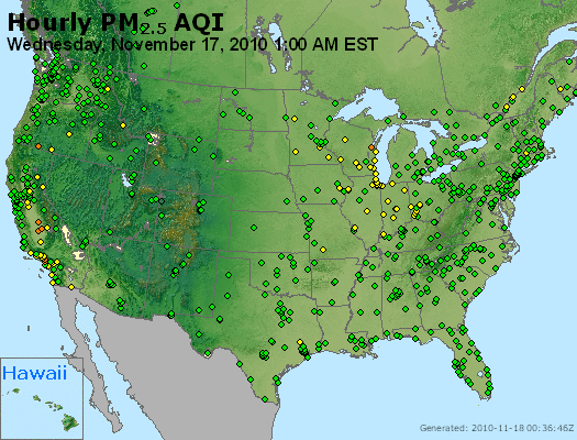 Us air quality map