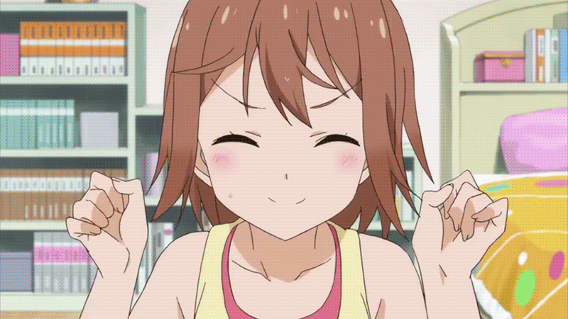 Laughing anime girl gif