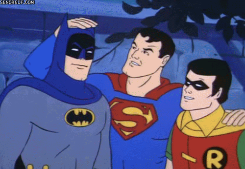 Batman superman robin GIF - Find on GIFER