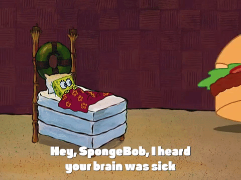 sick spongebob gif