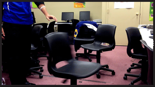 Spinning chair tv GIF.