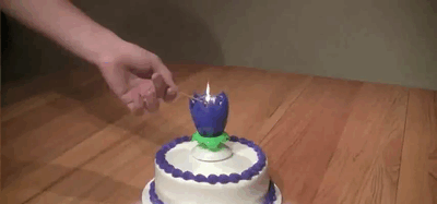14+ Birthday Cake Fire Gif