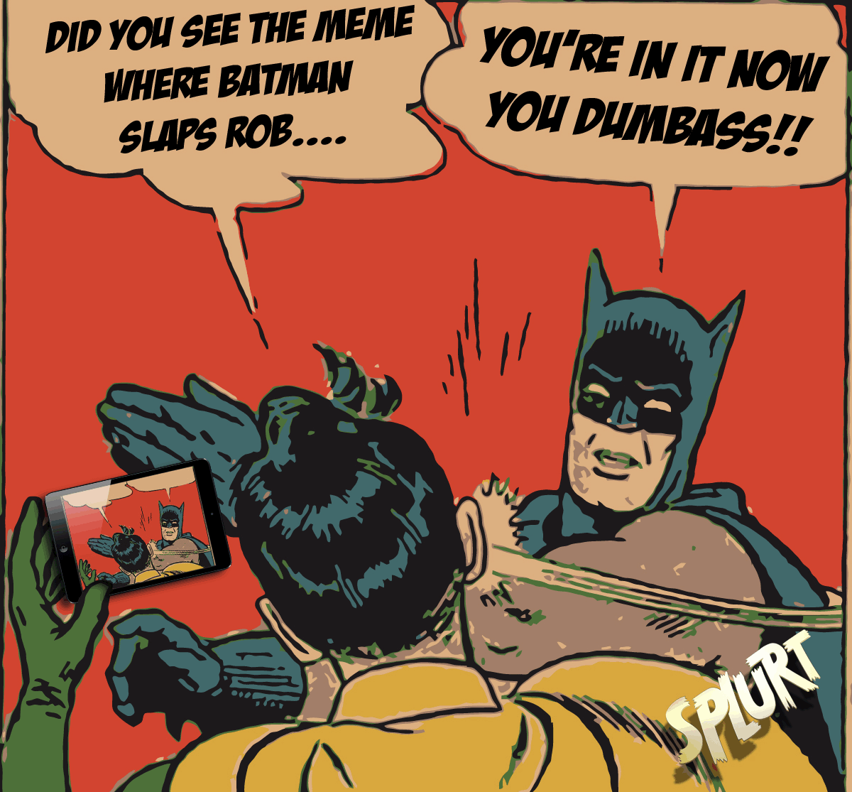 Batman Slaps Robin Funny Meme GIF On GIFER By Vugami