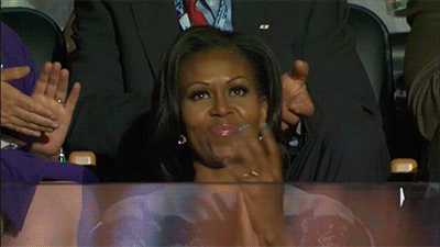 GIF clapping michelle obama applause - animated GIF on GIFER