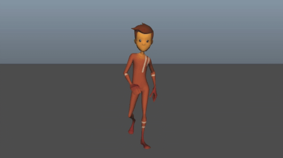 tweening animations used in a walk cycle for modern 3d animation