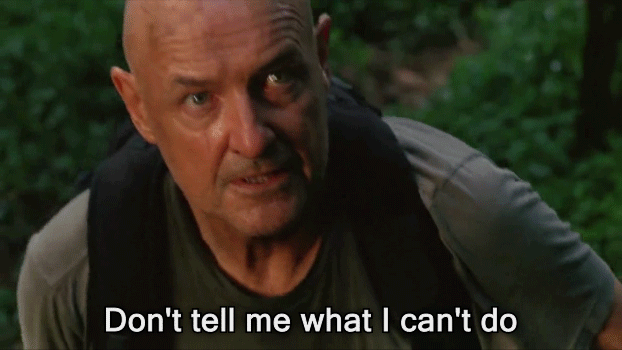 Do lost. John Locke gif. Джон Локк Lost с разбитым лицом. Dont tell me what i cant do